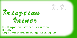 krisztian vainer business card