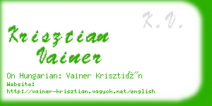 krisztian vainer business card